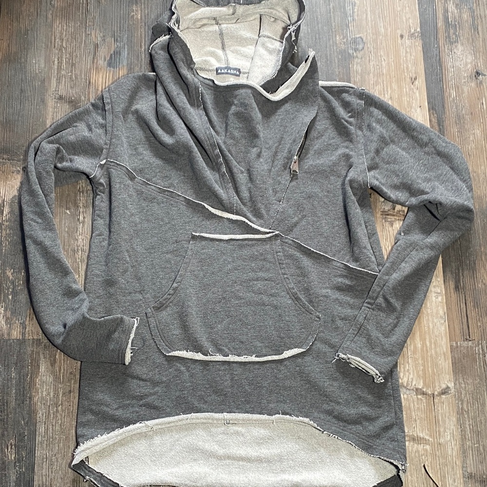 Aakasha Charcoal Cowl Neck hoodie
